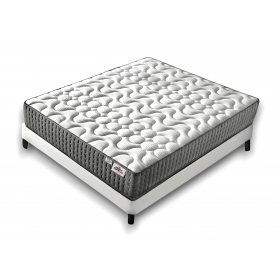 Pack 90x200 : Matelas D.M. ADAPT + Sommier D.M. SOLUX Tapissier lattes + Pieds de lit Cylindriques Direct Matelas - 1